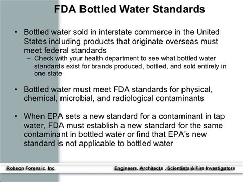 fda approved bottled water levels